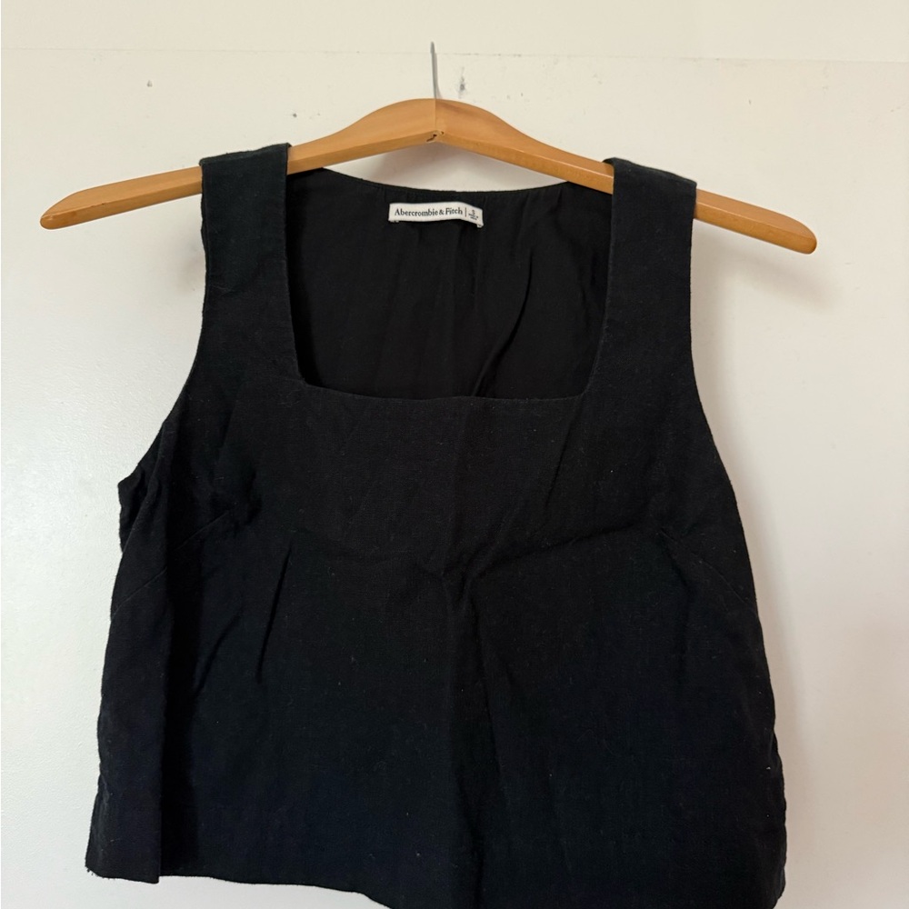 Abercrombie & Fitch Black Square Neck Tank Top
